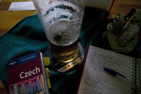 Czech dictionary, beer and journal