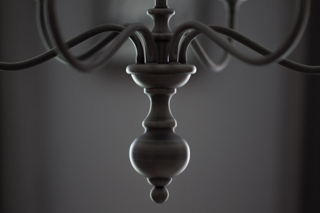 September 16 The graceful lines and form of the chandelier take on a new elegance, inspiring a pause to enjoy the sight.