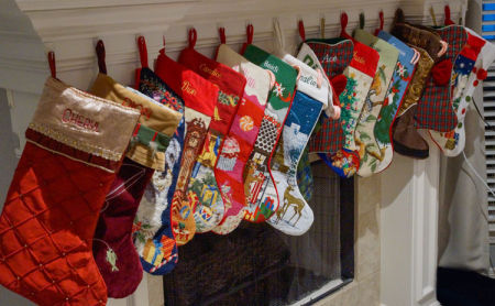 December 17   My family detailed in Christmas stockings. Beautiful.  And blessed.