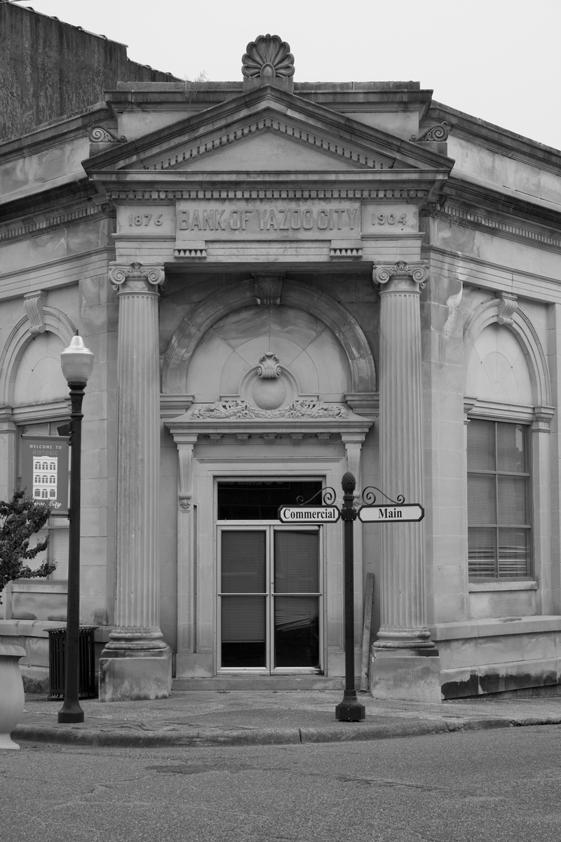 Bank in downtown Yazoo City, MS