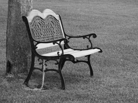 Chained bench.