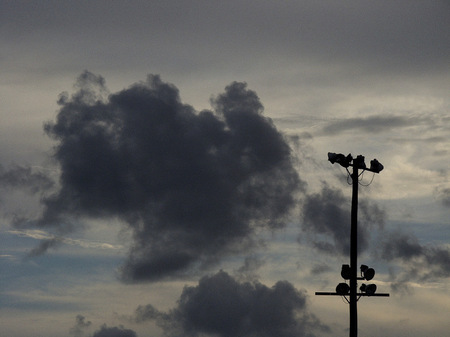 Athletic field light poles