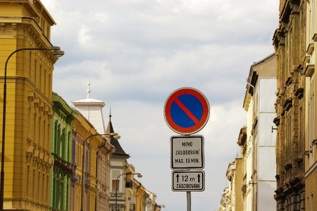 Plzen Czech Republic traffic sign.