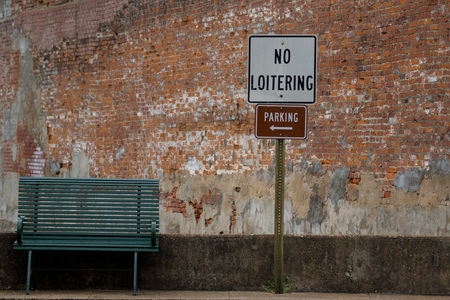 Bench in downtown Yazoo City, MS