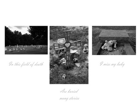 Haiku-triptych combination revealing some stories and emotions from cemeteries.
