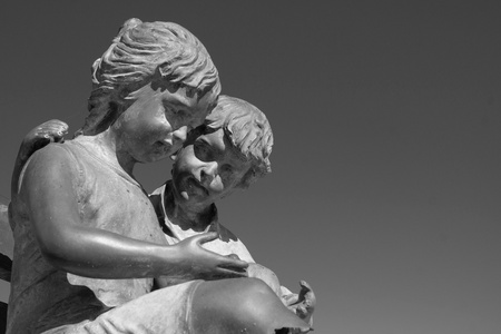 December 19., 2015:  This sculpture in a nearby park commemorates a beautiful moment, far from the reality of kids texting each other only four feet apart.  We've lost too many connections.  Still...life.