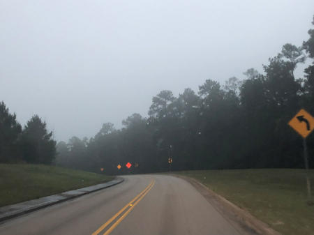 March 2     The beauty of the foggy morning, my truck's headlights pulling the signs out a bit, remind me about what awaits when starting the day early.